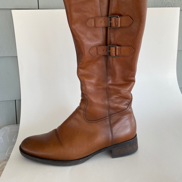 Gabor Shoes - Gabor cognac leather boots adjustable shaft size 9